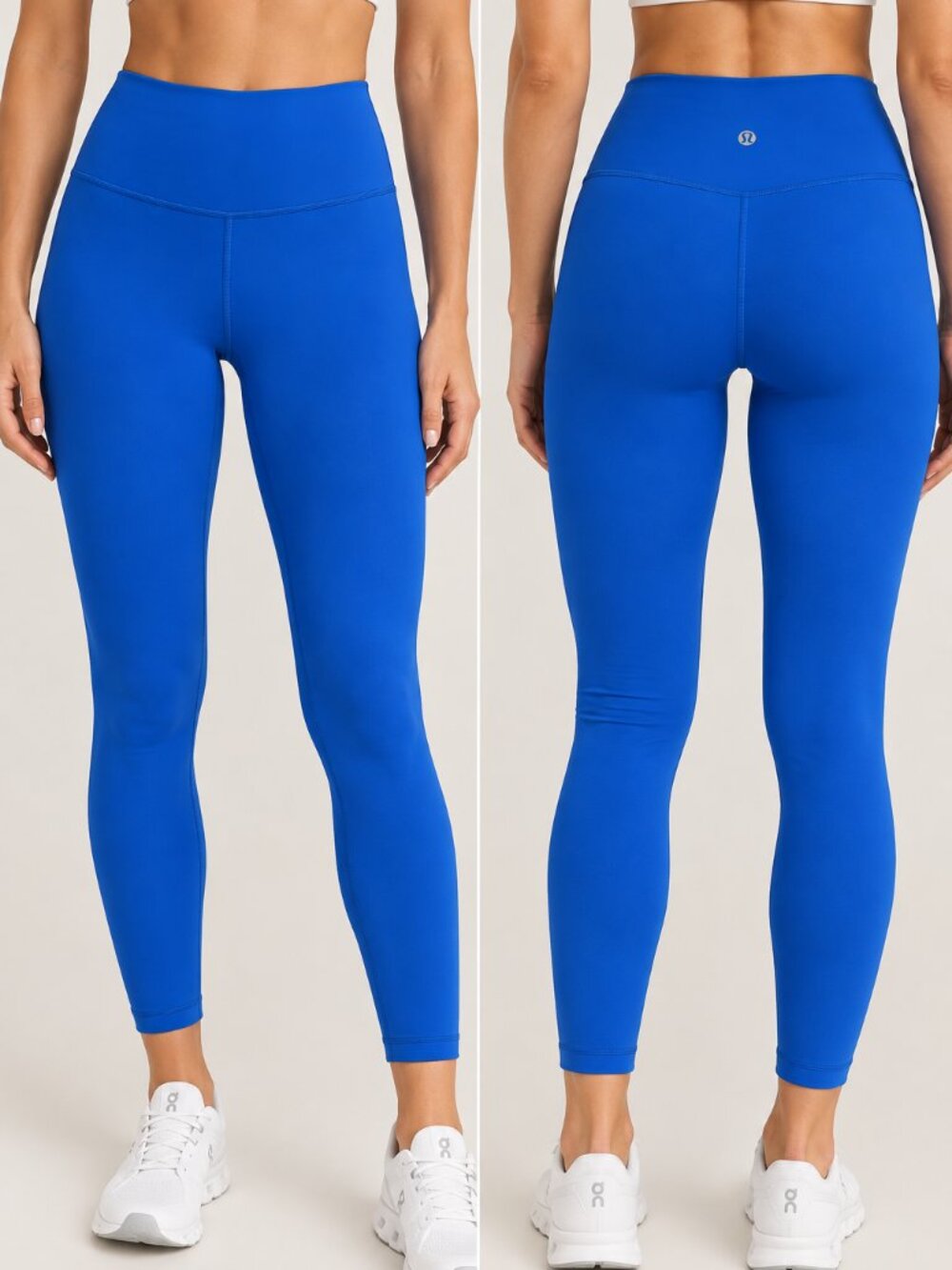 Lululemon High Rise Blue Leggings Size 4 Cobalt Blue Yoga Running Workout